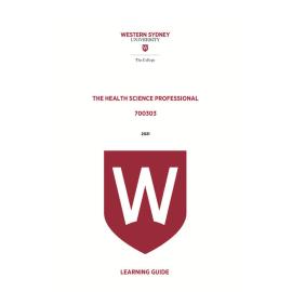 Learning Guide - 700303 The Health Science Professional Term 1 (T1) 2021
