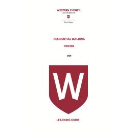Learning Guide - 700304 Residential Building Term 1 (T1) 2021
