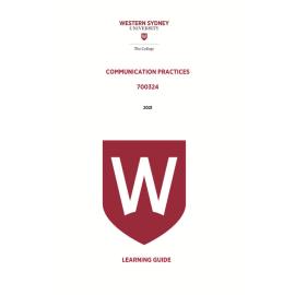 Learning Guide - 700324 Communication Practices Term 1 (T1) 2021