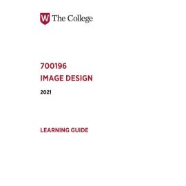 Learning Guide - 700196 Image Design Term 2 (T2) 2021