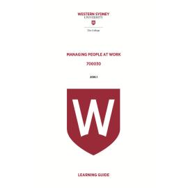 Learning Guide - 700030 Managing People at Work Term 1 (T1) 2016