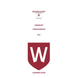 Learning Guide - 700043-900024 Chemistry Term 1 (T1) 2016