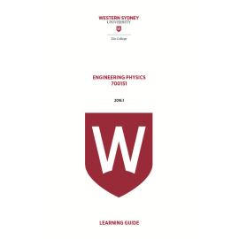 Learning Guide - 700151 Engineering Physics 2016 1