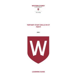 Learning Guide - 700171 Tertiary Study Skills in ICT Term 1 (T1) 2016