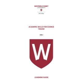 Learning Guide - 700230 Academic Skills for Science Term 1 (T1) 2016
