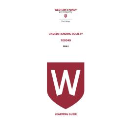 Learning Guide - 700049 Understanding Society Term 2 (T2) 2016