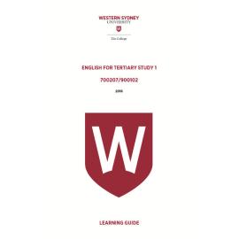 Learning Guide - 700207 / 900102 English for Tertiary Study 1 Term 3 (T3) 2016