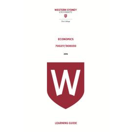 Learning Guide - 700217 / 900030 Economics Term 3 (T3) 2016