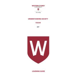 Learning Guide - 700049 Understanding Society Term 2 (T2) 2017