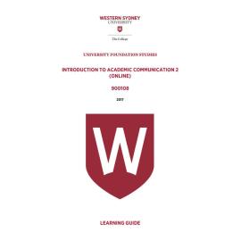 Learning Guide - 900108 IAC2 online Term 1 (T1) 2017