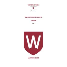 Learning Guide - 700049 Understanding Society Term 1 (T1) 2017