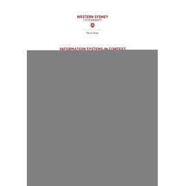 Learning Guide - 700000 Information Systems in Context Term 1 (T1) 2017