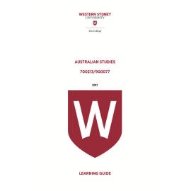 Learning Guide - 700213 / 900077 Australian Studies Term 3 (T3) 2017