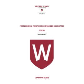 Learning Guide - 700118 Professional Practice for Engineer Associates Quarter 1 (Q1) 2018