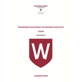 Learning Guide - 700109 Engineering Management for Engineer Associates Quarter 3 (Q3) 2018