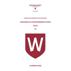 Learning Guide - 700112 Fundamentals for Engineering Studies Quarter 1 (Q1) 2019