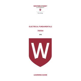 Learning Guide - 700104 Electrical Fundamentals Quarter 3 (Q3) 2019