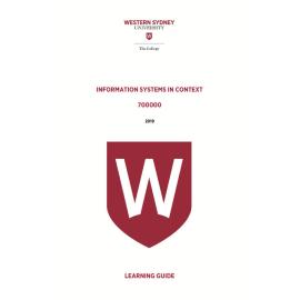 Learning Guide - 700000 Information Systems in Context Term 1 (T1) 2019