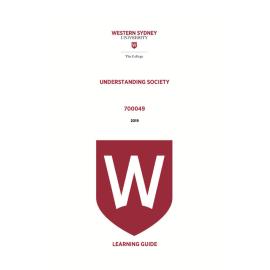 Learning Guide - 700049 Understanding Society Term 1 (T1) 2019