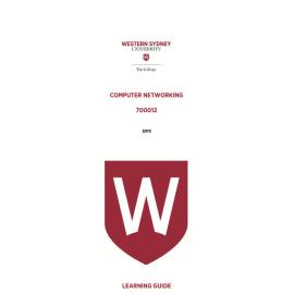 Learning Guide - 700012 Computer Networking Term 2 (T2) 2019