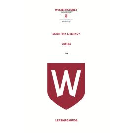 Learning Guide - 700124 Scientific Literacy Term 2 (T2) 2019