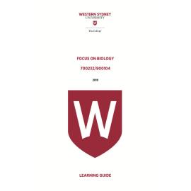 Learning Guide - 700232 / 900104 Focus on Biology Term 2 (T2) 2019
