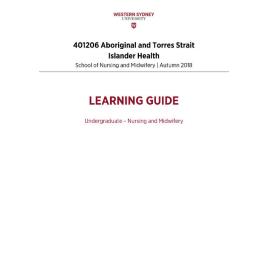 Learning Guide - Aboriginal & Torres Strait Islander Health (401206) - Autumn 2018