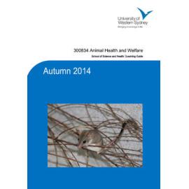 Learning Guide - Animal Health & Welfare (300834) - Autumn 2014
