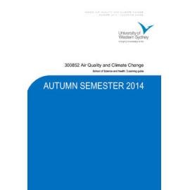 Learning Guide - Air Quality & Climate Change (300852) - Autumn 2014