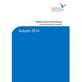 Learning Guide - Analytical Microbiology (300866) - Autumn 2014