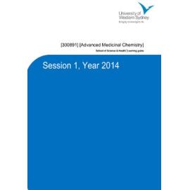 Learning Guide - Advanced Medicinal Chemistry (300891) - Autumn 2014