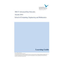 Learning Guide - Advanced Data Networks (300173) - Autumn 2014