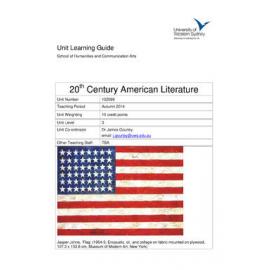 Learning Guide - 20th Century American Literature (102099) - Autumn 2014