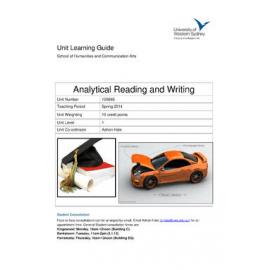 Learning Guide - Analytical Reading & Writing (100846) - Spring 2014