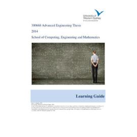 Learning Guide - Advanced Engineering Thesis (300668) - Autumn 2014