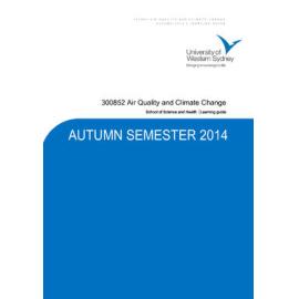 Learning Guide - Air Quality & Climate Change (300852) - Autumn 2014