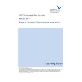 Learning Guide - Advanced Data Networks (300173) - Autumn 2014