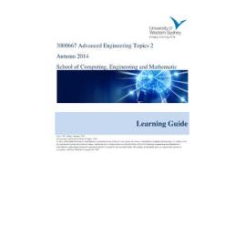 Learning Guide - Advanced Engineering Topics 2 (3000667) - Autumn 2014