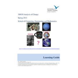 Learning Guide - Analysis of Change (300830) - Spring 2014