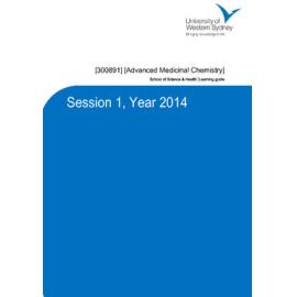 Learning Guide - Advanced Medicinal Chemistry (300891) - 1H 2014