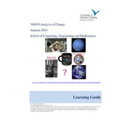 Learning Guide - Analysis of Change (300830) - Autumn 2014