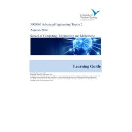 Learning Guide - Advanced Engineering Topic 2 (300667) - Autumn 2014