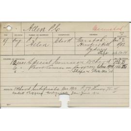 ALLEN, P C (Certificate - Orchard)