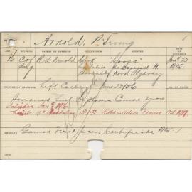 ARNOLD, Ralph Irving (First Year Certificate - Agriculture)