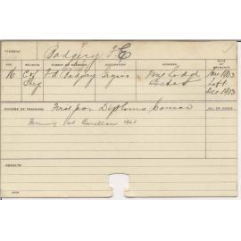 BADGERY, Frank E (Hawkesbury Diploma of Agriculture (HDA) (First Year Only))