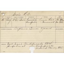 BEALE, Rupert O (Hawkesbury Diploma of Agriculture (HDA) (First yearss certificate), Practical Courses - Orchard & Dairy)