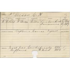 BEESON, C H (Hawkesbury Diploma of Agriculture (HDA))