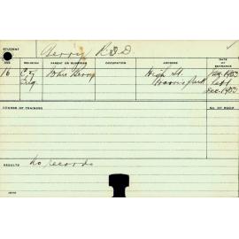 BERRY, Raymond D (Course Not Identified)