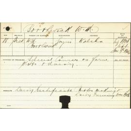 BORTHWICK, WM (Special Course - Farms and Plots and Dairy)