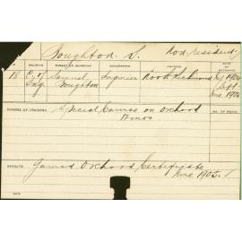 BOUGHTON, Samuel (Certificate - Orchard)